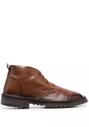 Moma Polacco lace-up leather boots - Brown