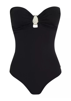 Brigitte shell-appliqué swimsuit - Black