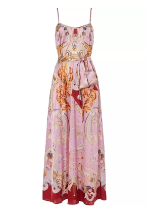 Temperley London Carline-print slip dress - Pink