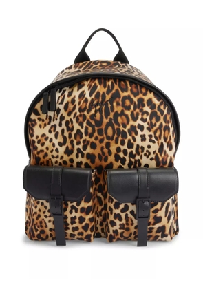 Giuseppe Zanotti Roiy leopard-print fabric backpack - Black