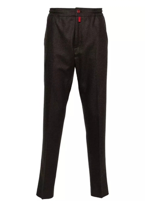 Kiton cropped straight-leg trousers - Brown