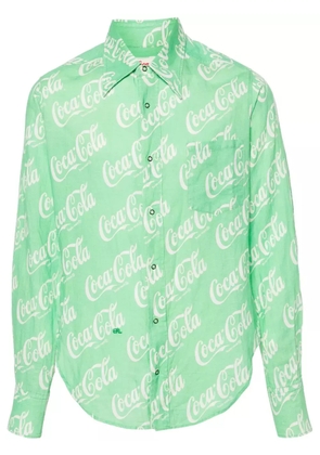 ERL x Coca-Cola monogram-print shirt - Green