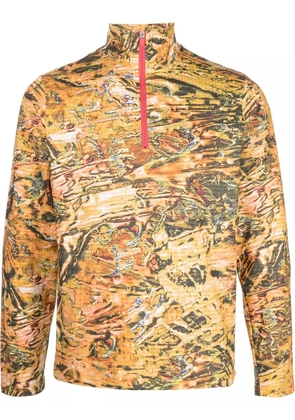 Palmer graphic-print half zip-up sweatshirt - Orange