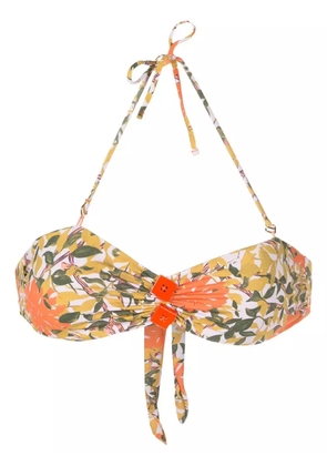 Clube Bossa floral-print halterneck bikini top - Orange
