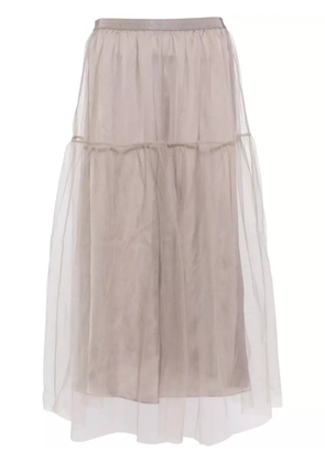 JNBY A-line tulle midi skirt - Grey