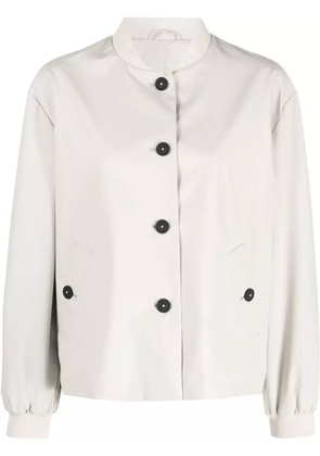 Save The Duck logo-print bomber jacket - Neutrals