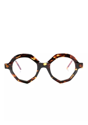 Kuboraum P18 geometric-frame glasses - Black