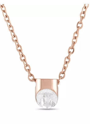 Calvin Klein Vintage Calvin Klein Brilliant Rose Gold PVD-Plated Stainless Steel White Crystal Necklace KJ8YPN140200 - Pink