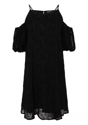 tout a coup open shoulder A-line dress - Black