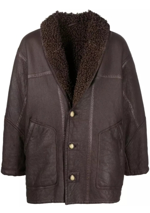 A.N.G.E.L.O. Vintage Cult 1980s shearling-lined leather coat - Brown