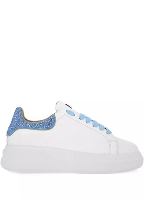 Philipp Plein crystal-detail platform sneakers - White