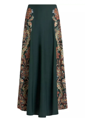 ETRO paisley-print silk midi skirt - Green