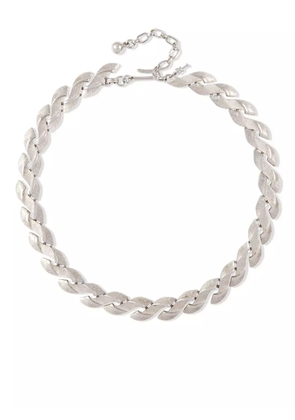 Susan Caplan Vintage 1970s Trifari braided effect necklace - Silver
