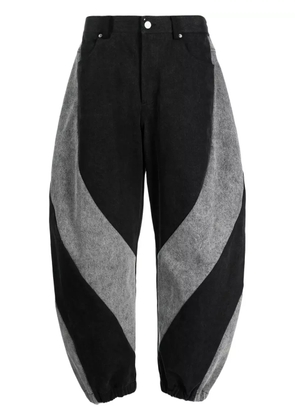 CROQUIS two-tone baggy jeans - Black