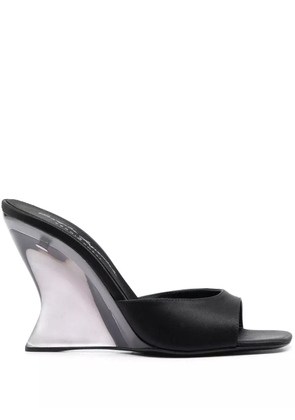 Sergio Rossi x Evangelie Smyrniotaki sculpted-wedge sandals - Black