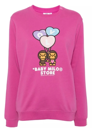 *BABY MILO® STORE BY *A BATHING APE® Baby Milo crew neck sweatshirt - Pink