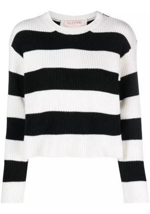 Valentino Garavani striped virgin wool jumper - Black