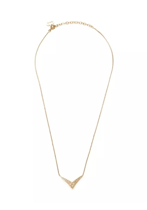 Christian Dior Pre-Owned 2000s rhinestone-embellished pendant necklace - Gold