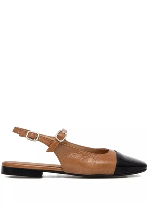 BILLI BI slingback cap-toe ballet flats - Brown