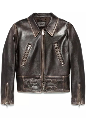 Prada leather jacket - Brown