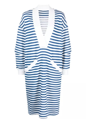 Ioana Ciolacu V-neck striped midi dress - Blue