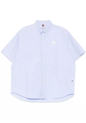 AAPE BY *A BATHING APE® logo-patch shirt - Blue