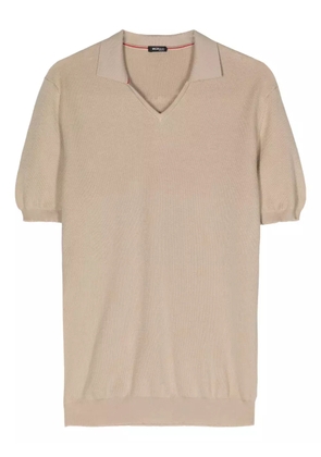 Kiton fine-knit cotton polo shirt - Neutrals