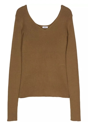 ASPESI v-neck ribbed-knit jumper - Green