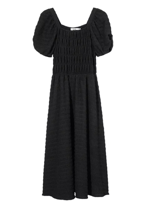 b+ab smocked midi dress - Black