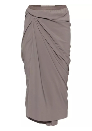 Rick Owens wrap midi skirt - Grey