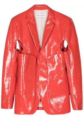Walter Van Beirendonck Star cut-out blazer - Red
