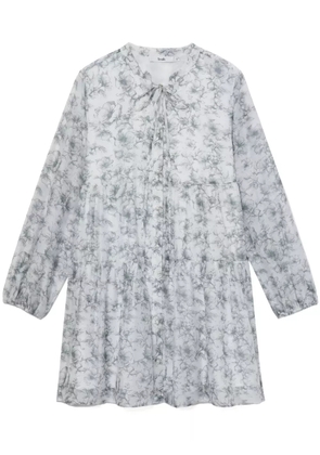 b+ab floral-print tiered dress - White