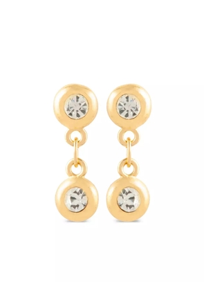 Susan Caplan Vintage 1990s Rediscovered crystal-embellished earrings - Gold