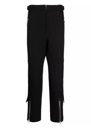 Namacheko zip-details wool straight trousers - Black