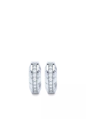 LOEV 14K white gold Eternity diamond earrings - Silver