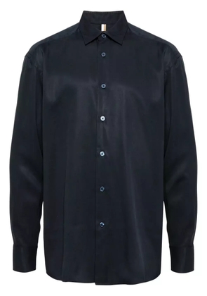 BOSS cotton long-sleeve shirt - Blue