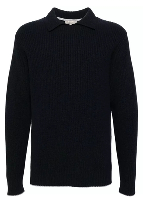 N.Peal Clapham knitted polo shirt - Blue