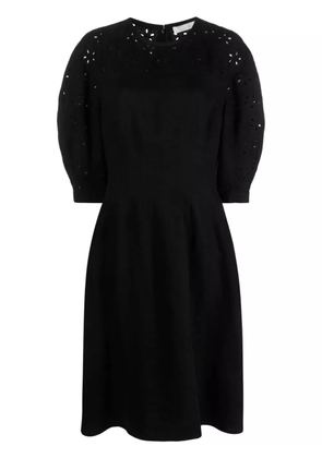 Chloé balloon-sleeve linen dress - Black