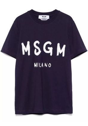 MSGM logo-print T-shirt - Blue