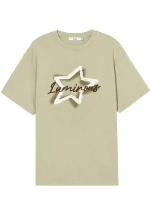 b+ab star-appliquéd cotton T-shirt - Green