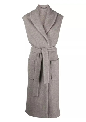 Colombo sleeveless belted trench coat - Grey