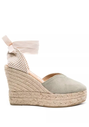 Manebi 110mm suede espadrilles - Green