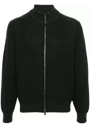 Canali waffle-knit wool cardigan - Green