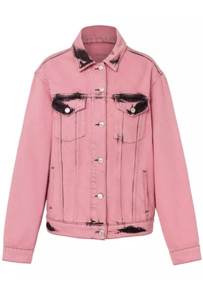 MOSCHINO JEANS button-down denim jacket - Pink