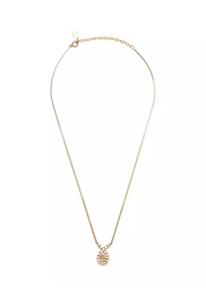 Christian Dior Pre-Owned 1990-2000 logo necklace - Gold