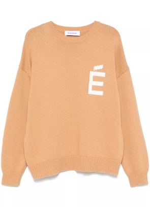 Études Studio round-neck cotton sweater - Neutrals