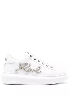 Karl Lagerfeld Kapri leather platform sneakers - White