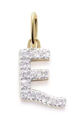 Monica Vinader E charm diamond necklace - Gold