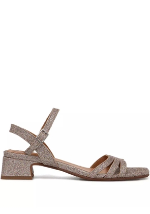 BILLI BI 35mm glitter block-heel sandals - Pink