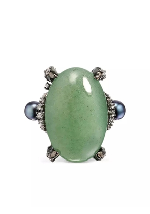 Anabela Chan 18kt white gold Matrix Love and Pain ring - Green